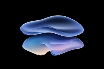 Obraz premium Abstract fluid shapes on black background