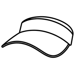 Minimal Visor Vector on White