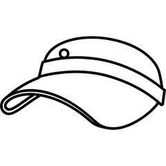 Minimal Visor Vector on White