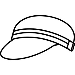 Minimal Visor Vector on White