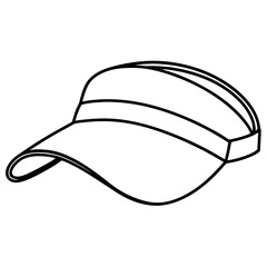 Minimal Visor Vector on White