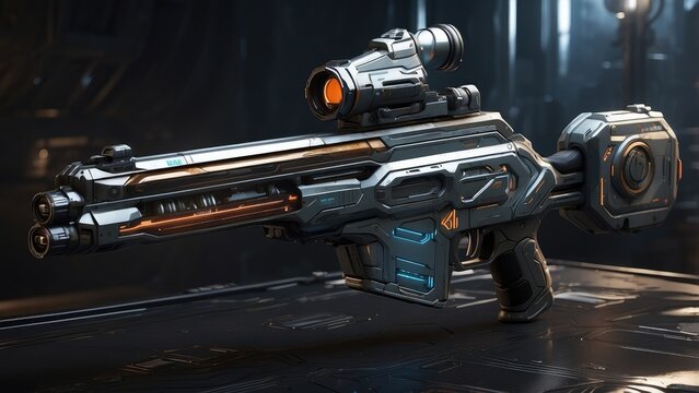"Futuristic Firepower: The Sci-Fi Laser Blaster of Tomorrow's Warriors"