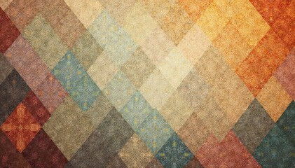 Geometric tapestry wallpaper, muted earth tones, subtle texture, texture, design, contemporary design