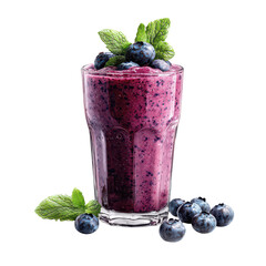 Homemade blueberry smoothie isolated png thick berry shake png natural ingredients smoothie png morning nutrition drink png transparent background image