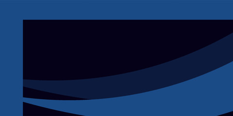 Vector blue line background curve element with black space for text and message design, overlapping layers
