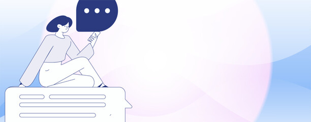 Communicate with consultants flat vector character concept operation hand drawn illustration
