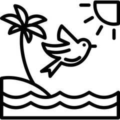 Beach line icon