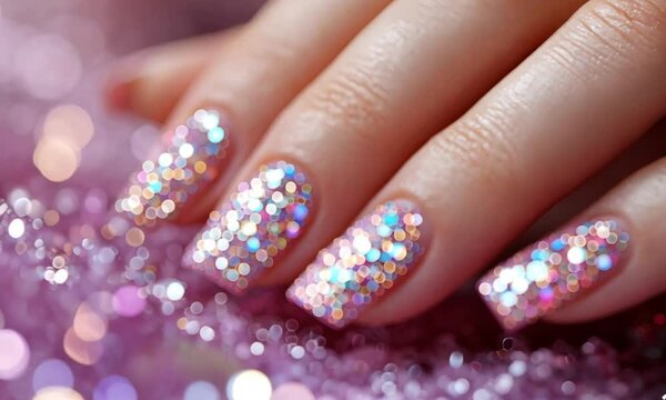 Sparkling glitter nails design inspiration