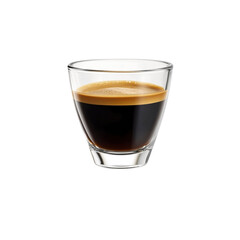 Espresso Coffee in Glass Cup - Close-up Studio Shot
