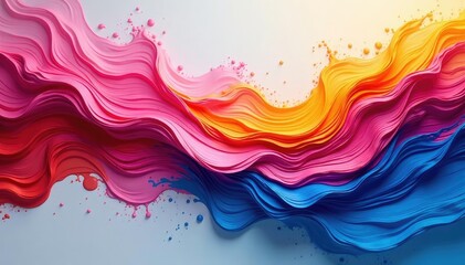 Abstract swirls of vibrant paint, creating dynamic flow , texture, artistic