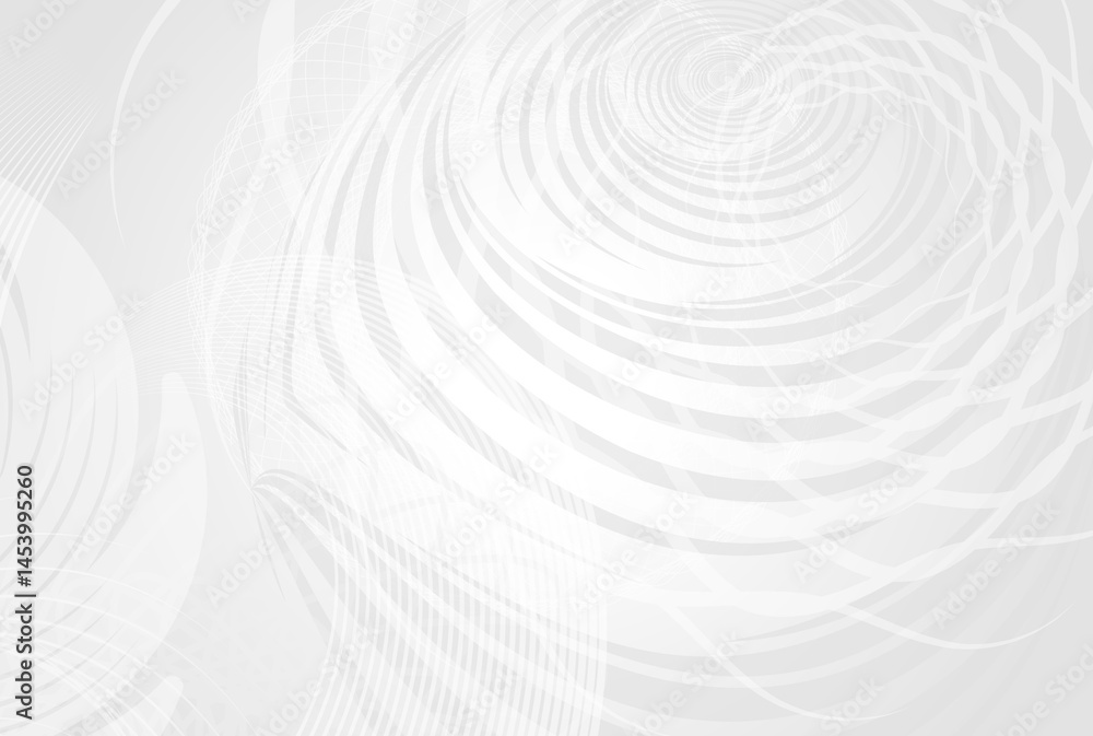 Poster clean white abstract background with spiral motion and subtle geometry — ideal for branding, present