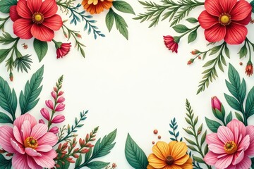 Intricate botanical illustration, repeating floral motif, blossom, swirls