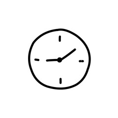 wall clock doodle icon