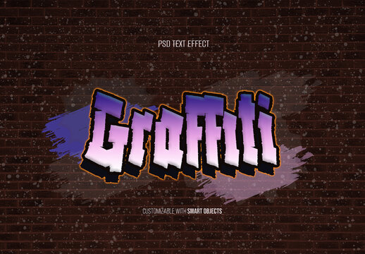 Graffiti Art Text Effect with Gradient