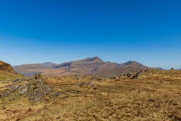 Trail on the cricular route of Moel Hebog, Beddgelert, Snowdonia national park