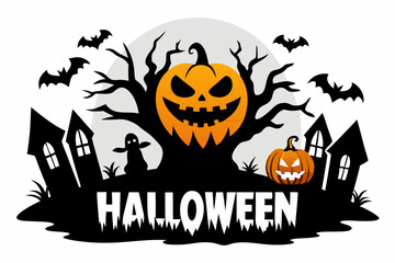 halloween background with pumpkin