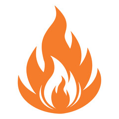 vector fire icon on white background