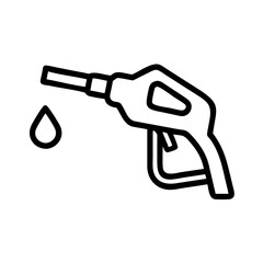Obraz premium Vector icon of fuel pump with hose at gas station, symbolizing oil refueling