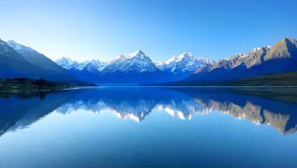 Serene mountain reflections