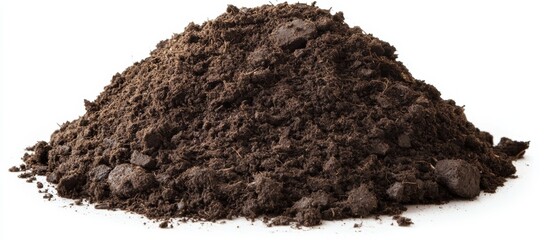 High Resolution Organic Garden Compost with Rich Dark Humus Amid Lush Foliage in Natural Setting