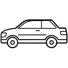Fototapeta premium black car isolated on white