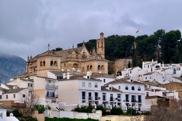 View over the town of  Antequera with its city palaces, churches and monasteries. Andalusia, Spain