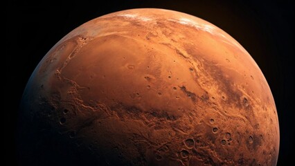 This image captures a close-up of the Martian landscape, highlighting the rusty tones and varied textures of the Red Planet's surface.
