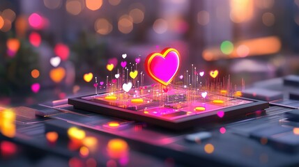 AI system monitoring customer sentiment trends, user icons and complaint stats displayed in neon UI style