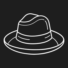 black hat vector illustration