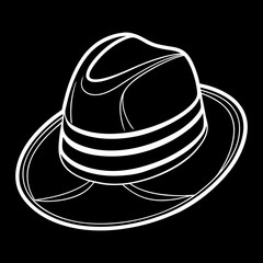 black hat vector illustration