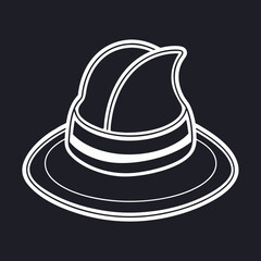 black hat vector illustration