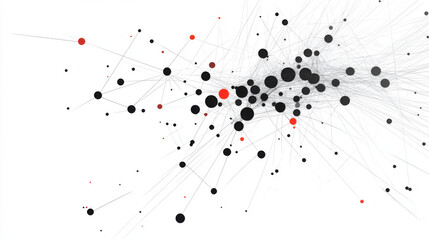 An abstract representation of data flow with lines and nodes.