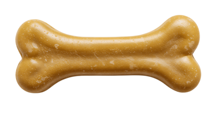 Dog bone chew toy isolated on transparent background