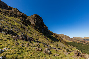 Trail on the cricular route of Moel Hebog, Beddgelert, Snowdonia national park