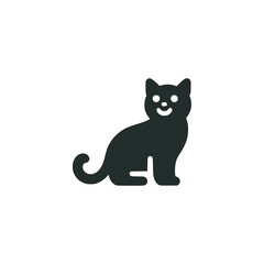 cute cat pet store animal app logo vector illustration template design