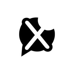 Obraz premium letter X chat message mobile app logo vector illustration template design