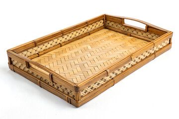 Basket serving tray, isolated on a white background