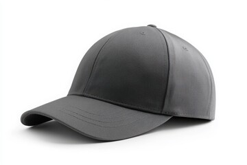 Fototapeta premium grey baseball cap isolated on white background.