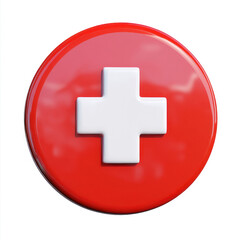 Obraz premium switzerland flag button
