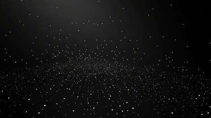 Fototapeta premium A black background with glowing white dots, resembling a starry night sky for elegant design applications. --ar 16:9 --stylize 50 --v 6.1 Job ID: f27153b4-1163-4588-abff-d4ada476d741