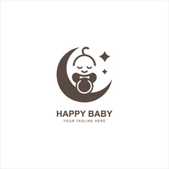 Modern logo baby care new born baby.