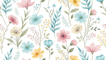 seamless pattern with flowers