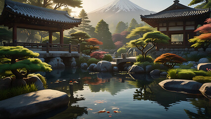 mountain landscape with blue sky