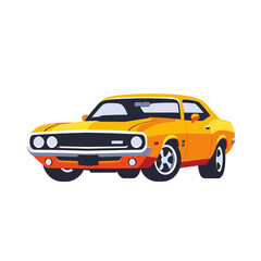 Obraz premium Yellow Muscle Car Vector Illustration For Graphic Design_