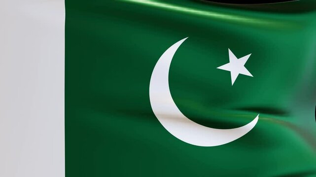 flag of pakistan wawing in wind 