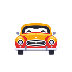 Obraz premium Cartoon Car Illustration For Kids Educational Material