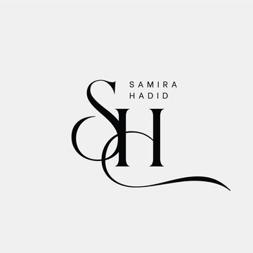 Luxury Personal Brand Logo Design | Samira Hadid Monogram SH

