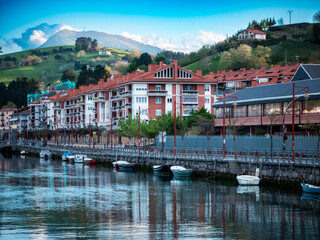Fototapeta premium Architecture of the village Zumaia in Spain