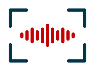 Voice scan authentication icon, secure identity, audio verification