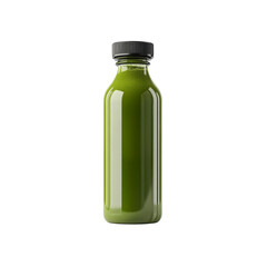 Green Juice in Glass Bottle Mockup - Healthy Drink Packaging Design